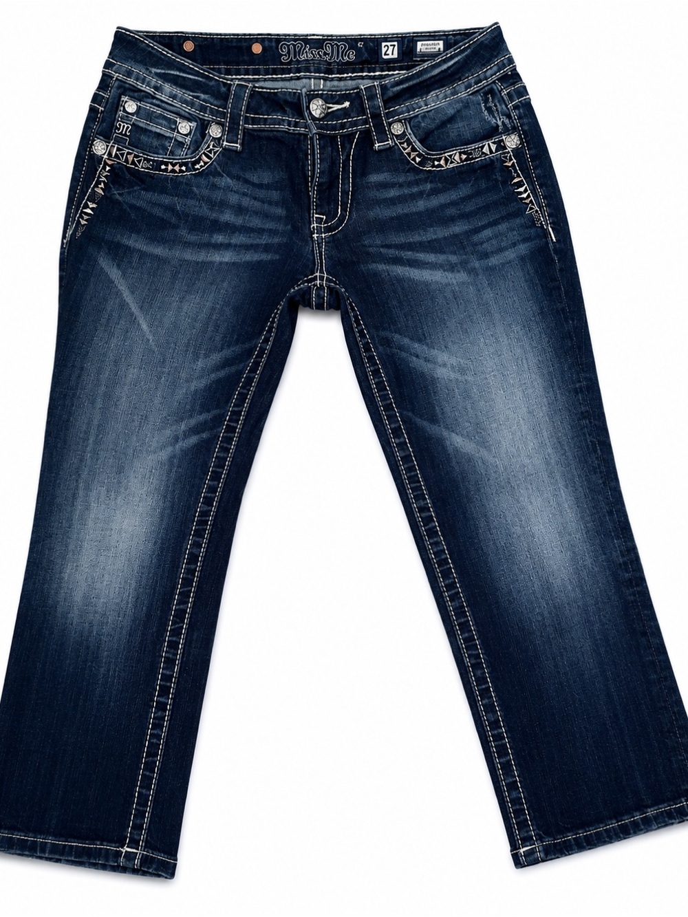 Miss Me signature cuffed capris size26